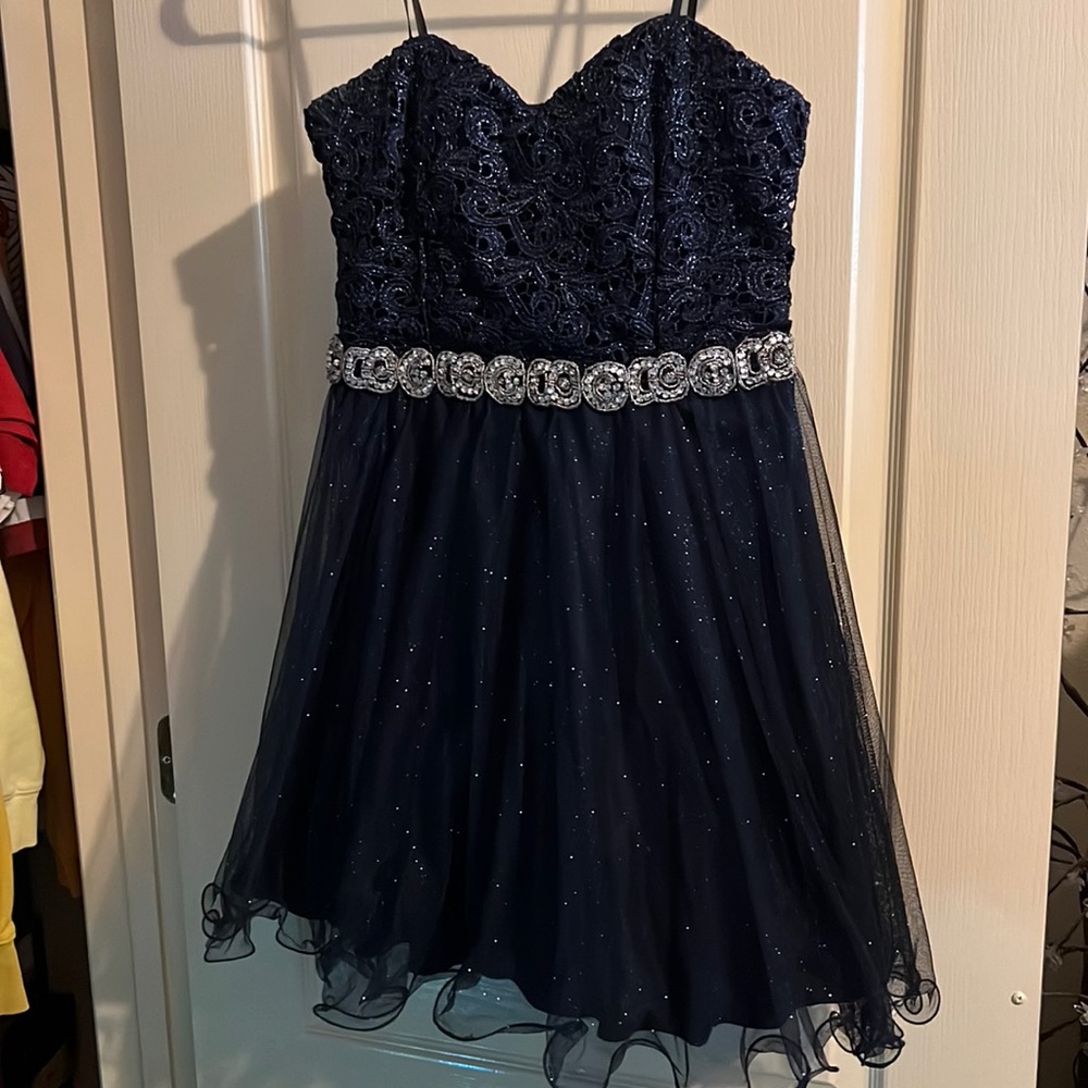 Navy Blue Sequin Dress Size 9